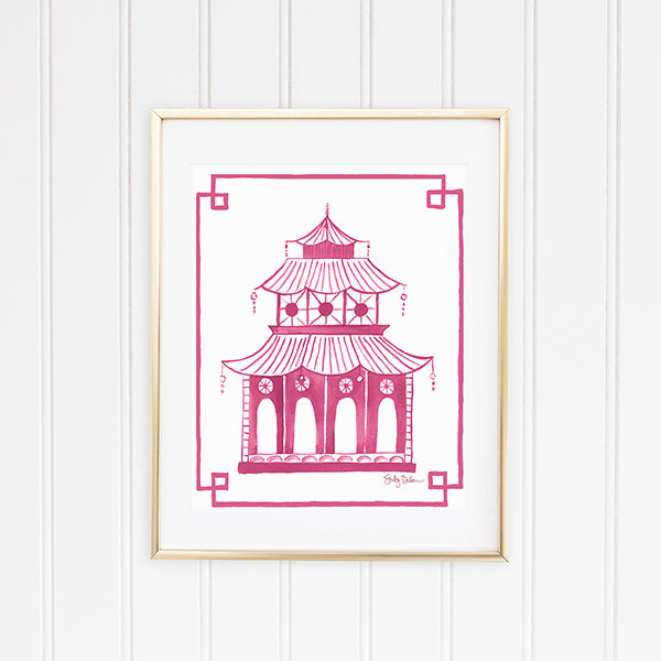 Pink Pagoda No. 3 Fine Art Print