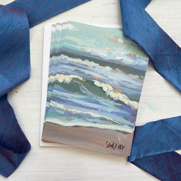 5x7" Note Cards - Crashing Waves