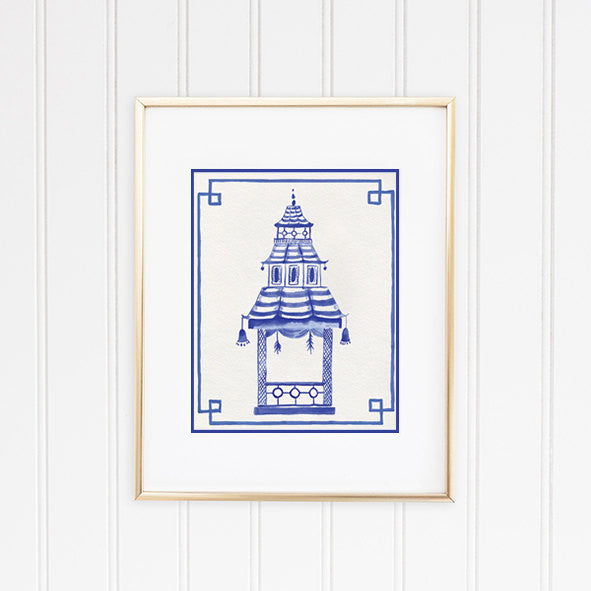 Blue and White Pagoda | Fine Art Prints